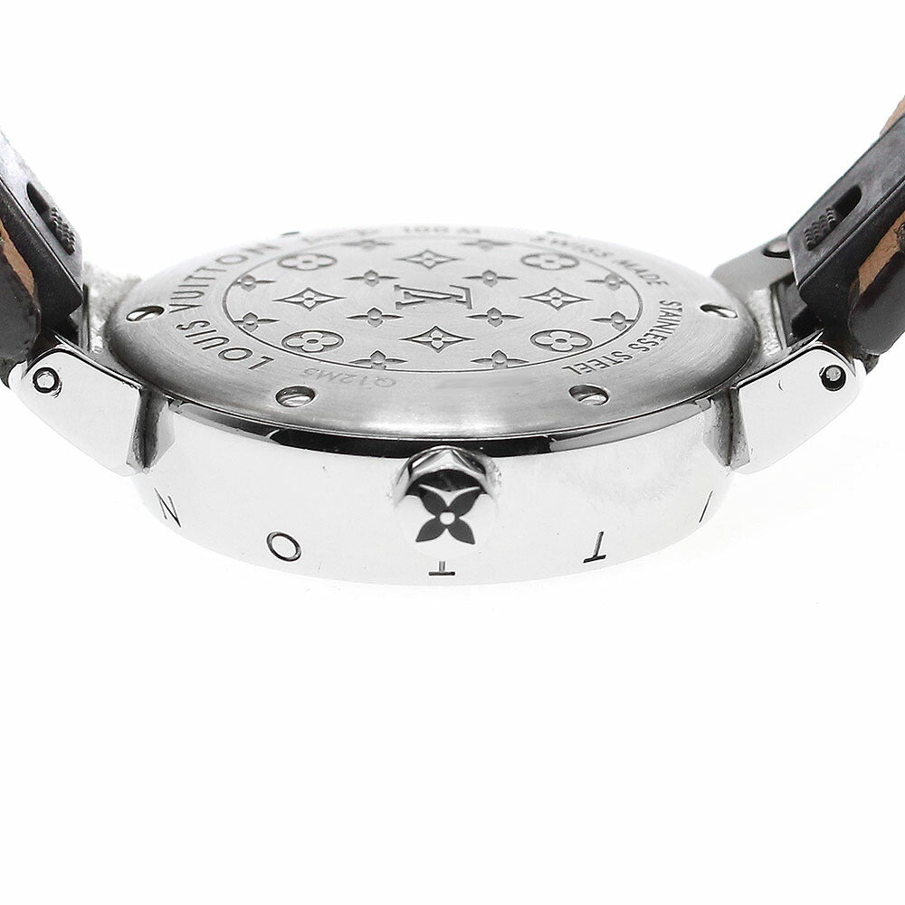 LOUIS VUITTON Q12M5 Tambour Diamond Quartz Women's Watch (Good Condition)