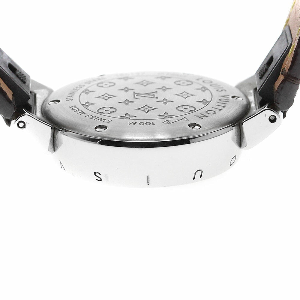 LOUIS VUITTON Q12M5 Tambour Diamond Quartz Women's Watch (Good Condition)