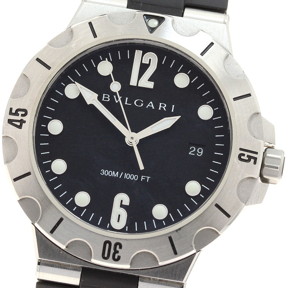 BVLGARI DP41SSD Diagono Date Automatic Men's Watch Excellent Condition with Warranty Card