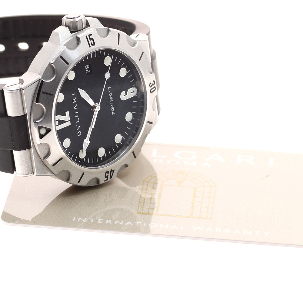 BVLGARI DP41SSD Diagono Date Automatic Men's Watch Excellent Condition with Warranty Card