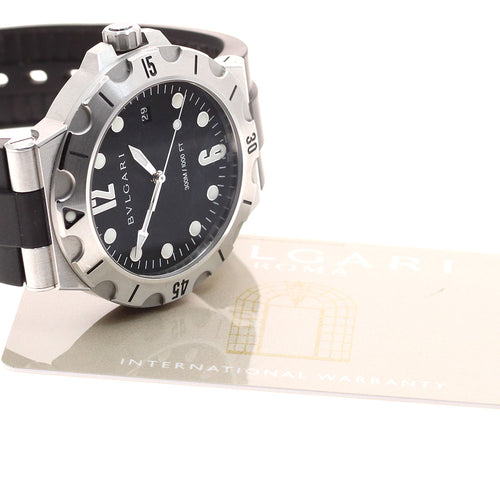 BVLGARI DP41SSD Diagono Date Automatic Men's Watch Excellent Condition with Warranty Card