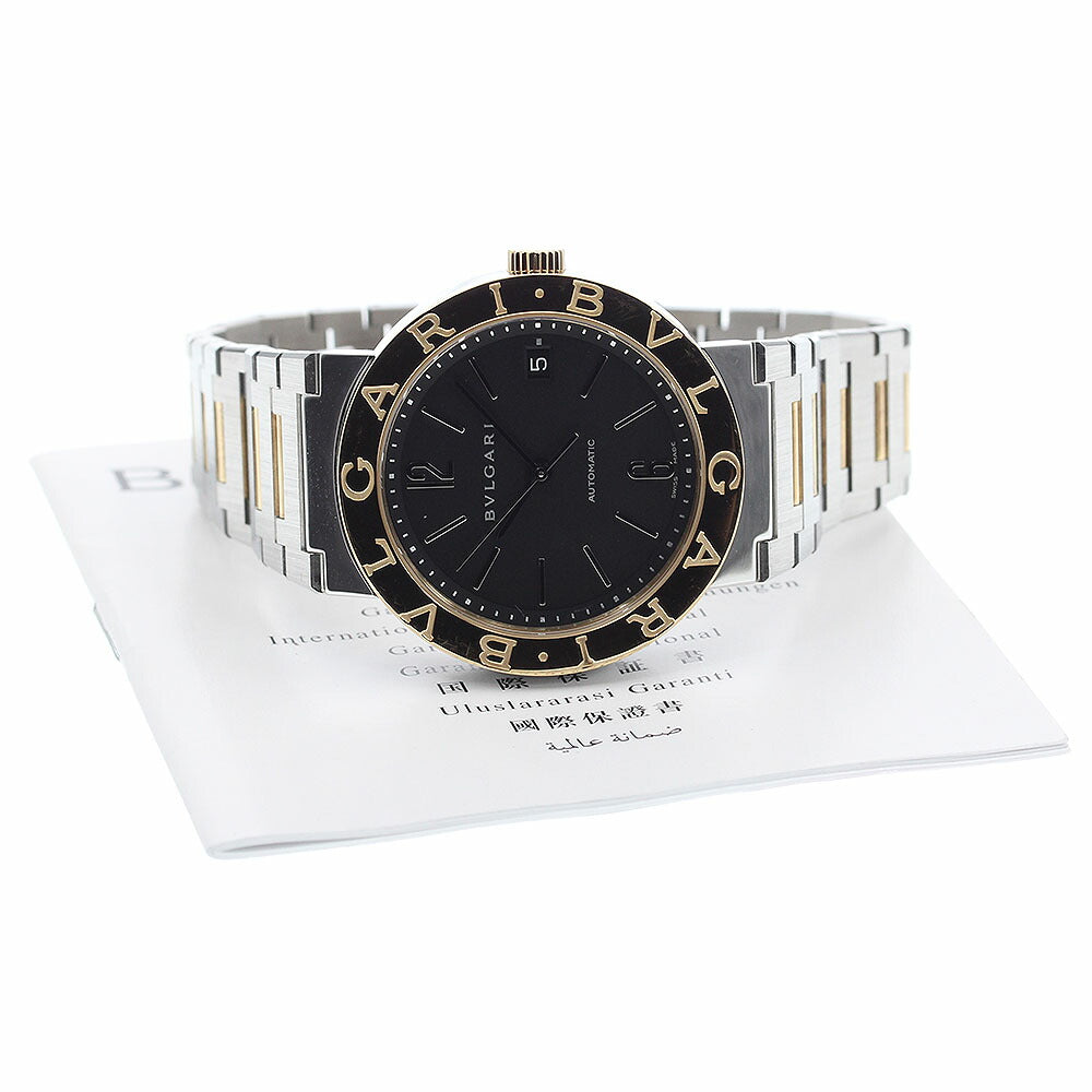 BVLGARI BB38SG AUTO Bulgari YG combination date automatic men's watch good condition with warranty.