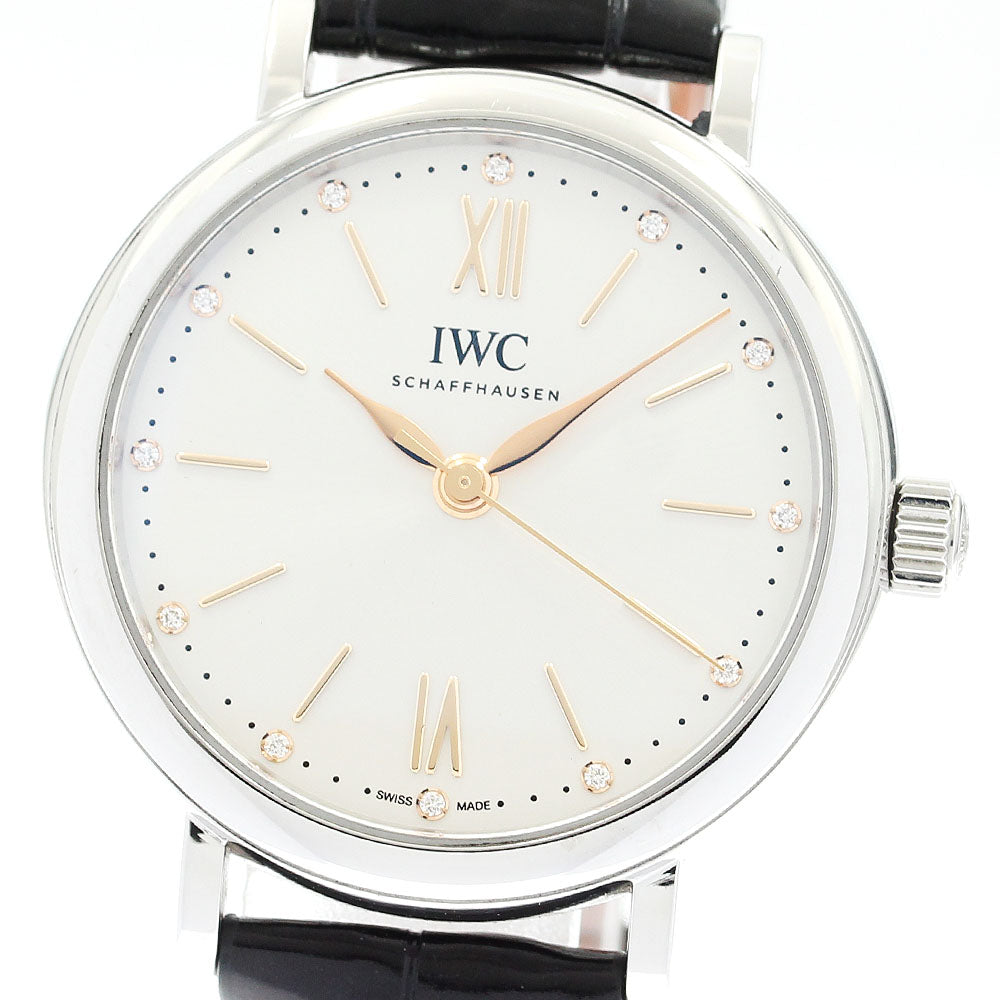 IWC SCHAFFHAUSEN IW357411 Portofino Automatic 34 12P Diamond Automatic Winding Ladies Watch