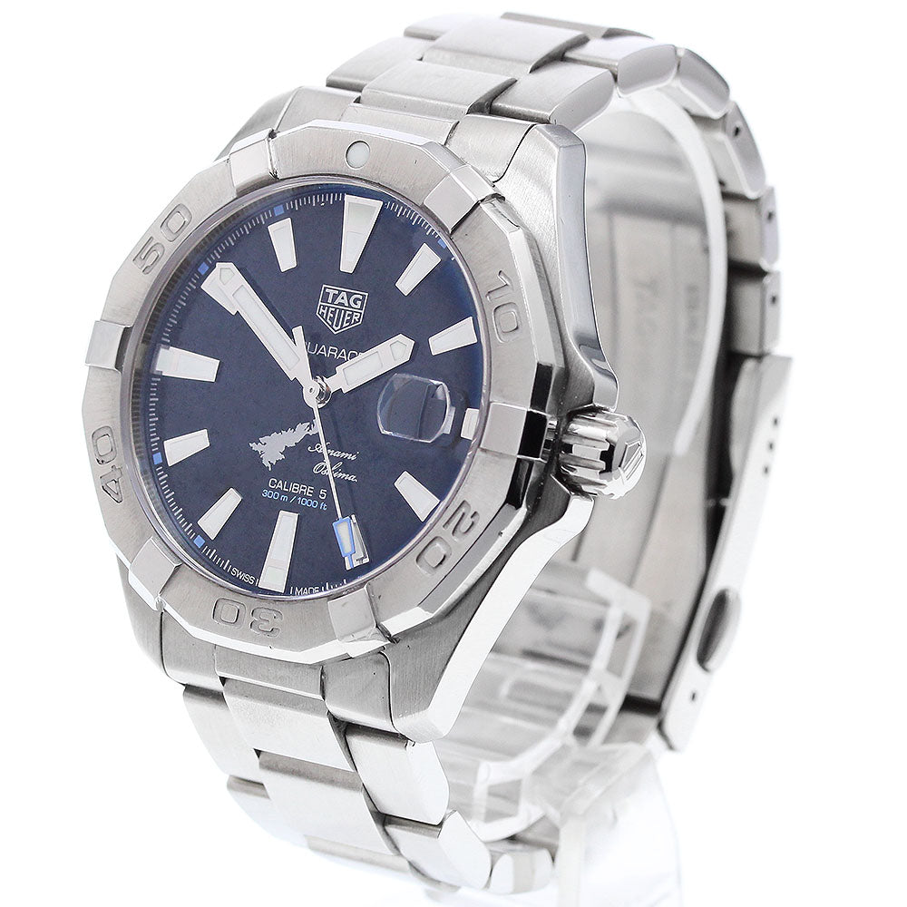 TAG Heuer WBD2117 Aquaracer Caliber 5 Amami Oshima Edition Date Automatic Men's Watch Excellent Condition with Box and Warranty Card