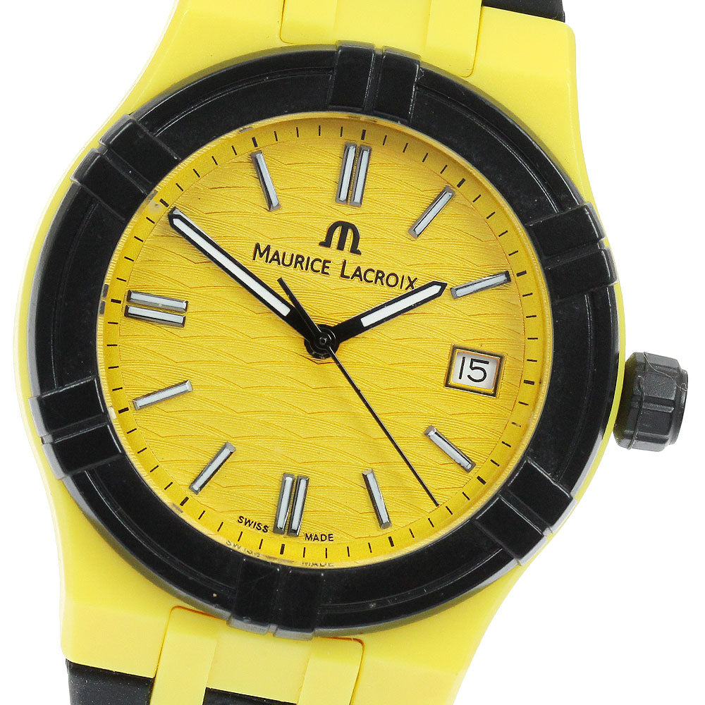 MAURICE LACROIX AI2008 Icon Tide Date Quartz Men's Watch Excellent Condition with Warranty Card