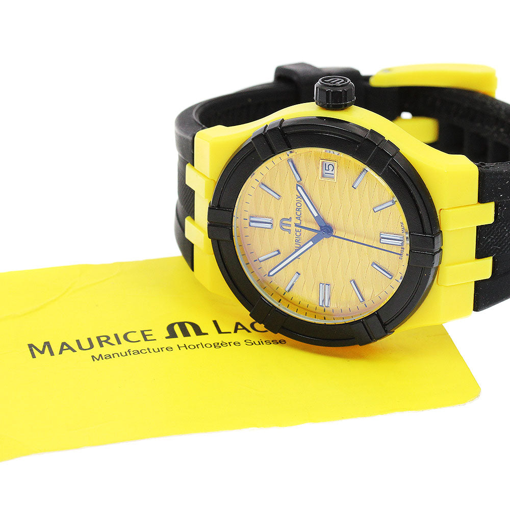 MAURICE LACROIX AI2008 Icon Tide Date Quartz Men's Watch Excellent Condition with Warranty Card