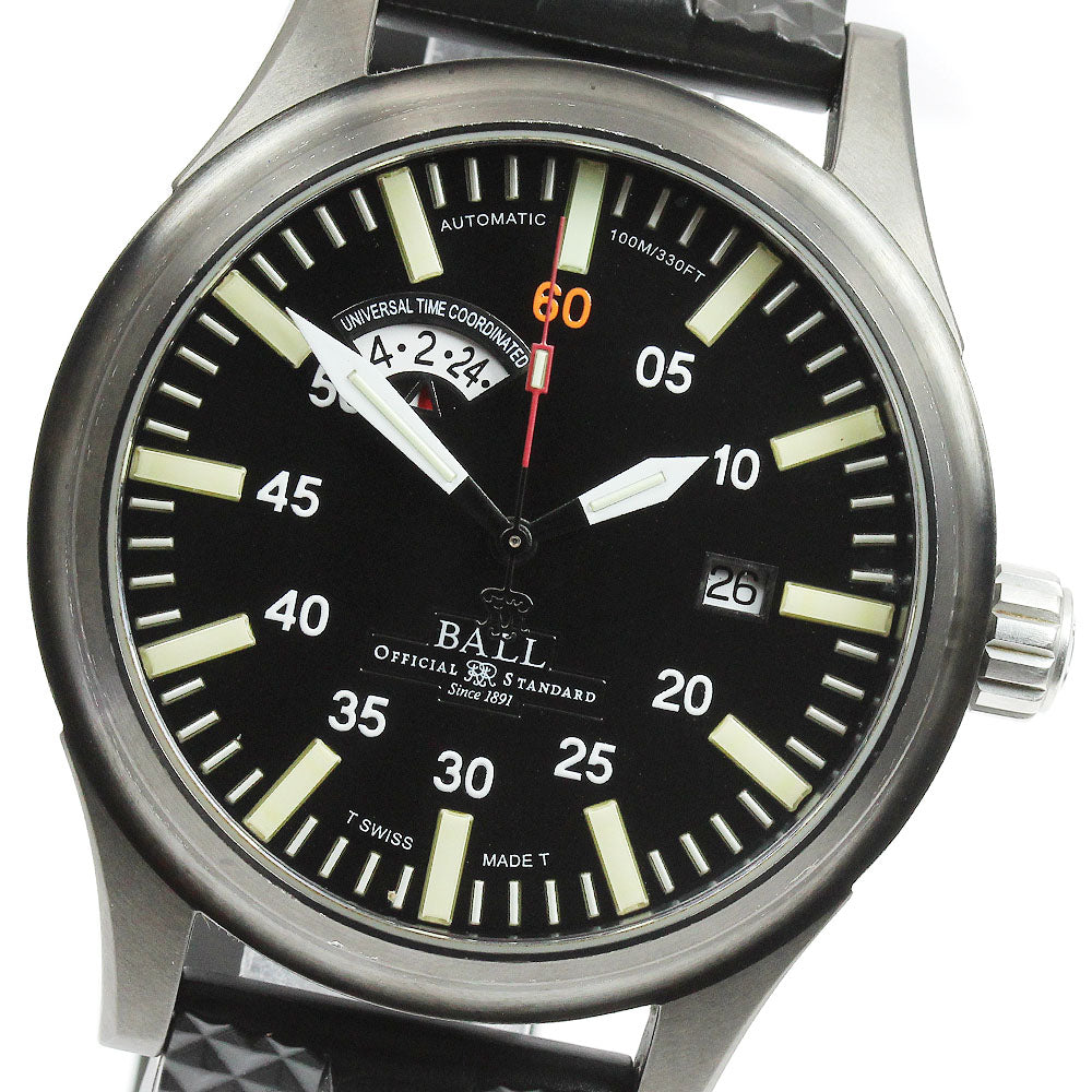 BALLWATCH NM1092C-L1B-BK Fireman Night Train Date Automatic Men's Watch