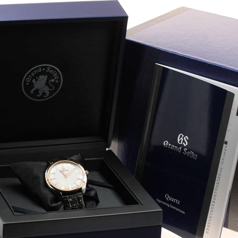 SEIKO SBGX344/9F61-0AH0 Grand Elegance Collection K18PG Bezel Quartz Men's Watch Excellent Condition with Box
