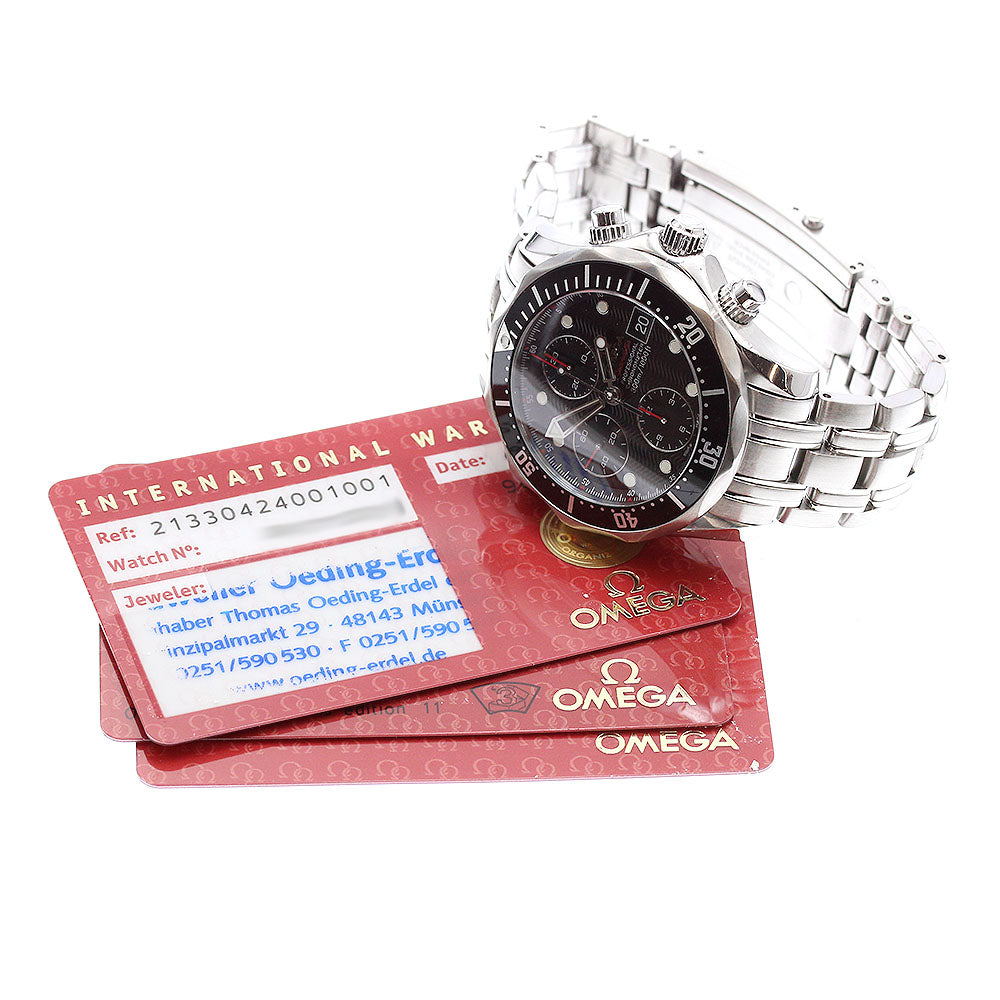 OMEGA 213.30.42.40.01.001 Seamaster Pro Diver's 300M Date Chronograph Automatic Men's Watch with Warranty
