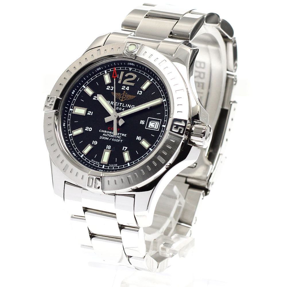 BREITLING A1731311/BE90 Colt Date Chronometer Automatic Men's Watch Excellent Condition with Box and Warranty Card