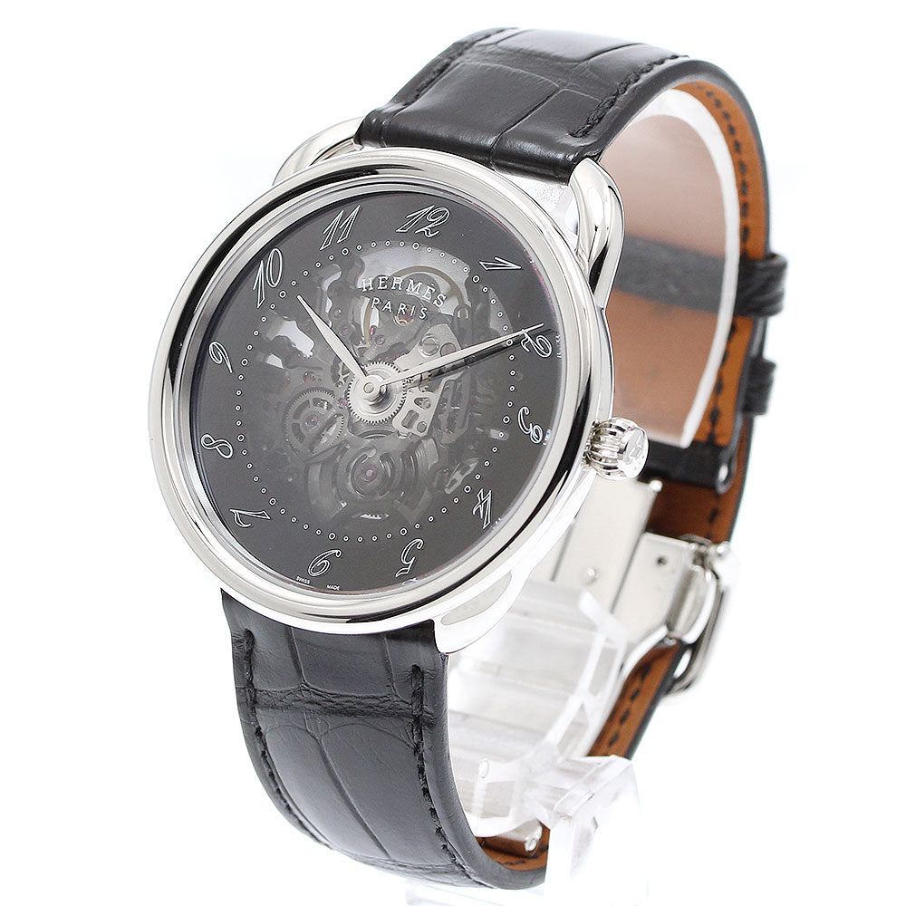 HERMES AR2.710 Arceau Squelet Automatic Men's Watch Excellent Condition with Inner Box