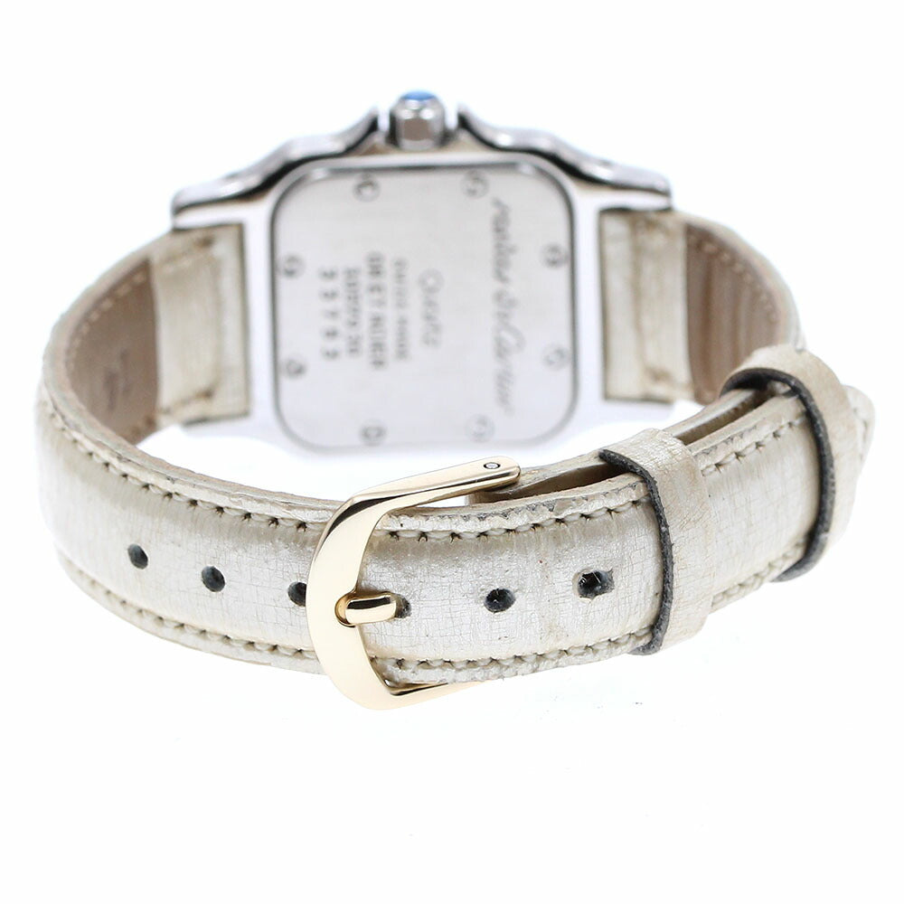 CARTIER W20031C4 Santos Galbe SM YG Bezel Quartz Ladies Watch