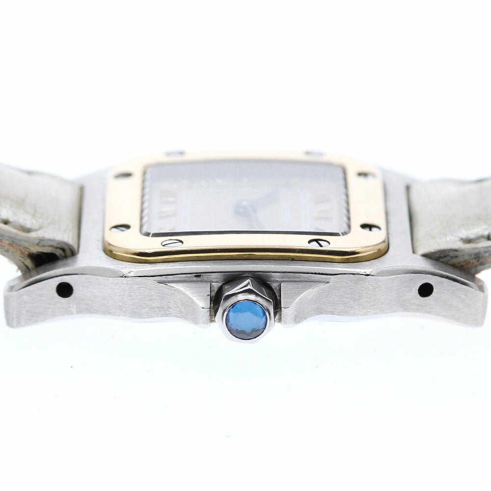 CARTIER W20031C4 Santos Galbe SM YG Bezel Quartz Ladies Watch
