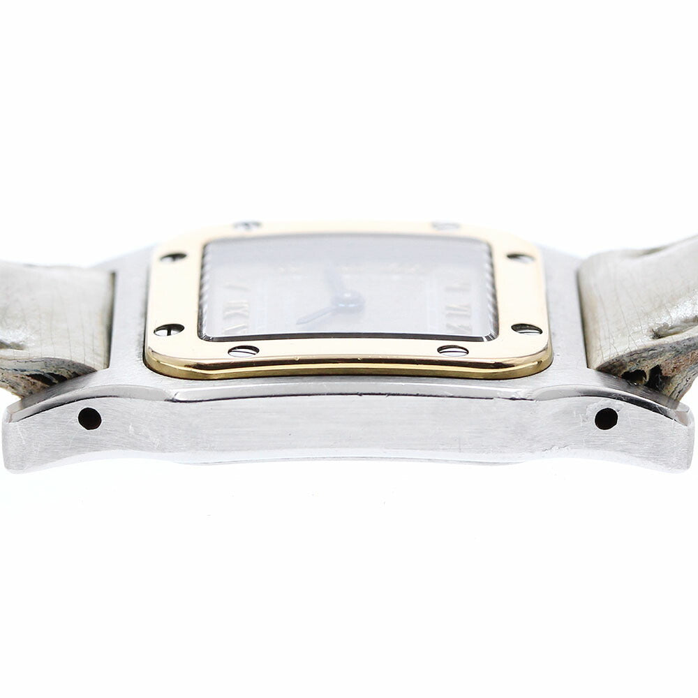 CARTIER W20031C4 Santos Galbe SM YG Bezel Quartz Ladies Watch