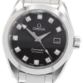 OMEGA 2563.55 Seamaster Aqua Terra Date 11P Diamond Automatic Ladies' Watch Excellent Condition