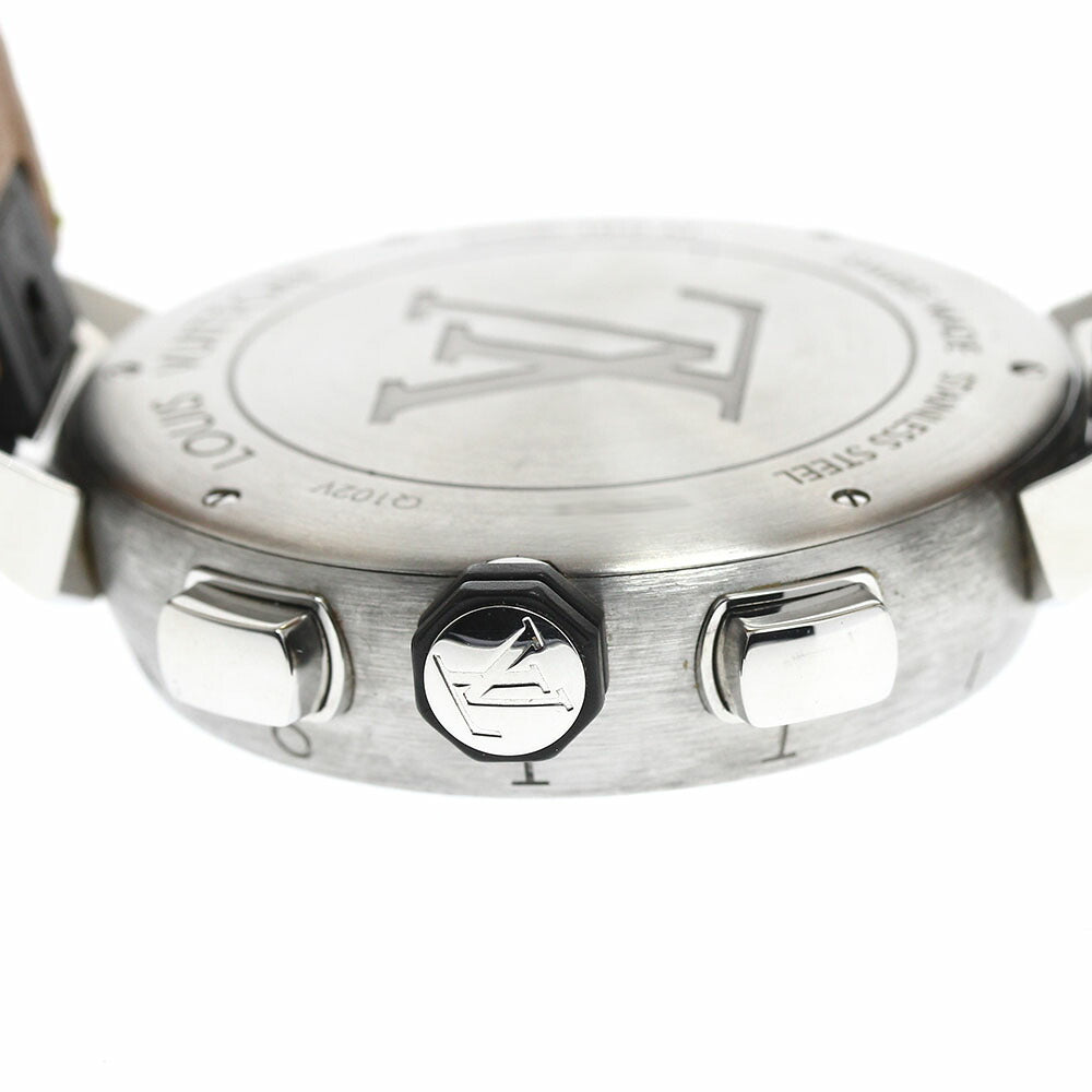 LOUIS VUITTON Q102V Tambour Chronograph Automatic Men's Watch
