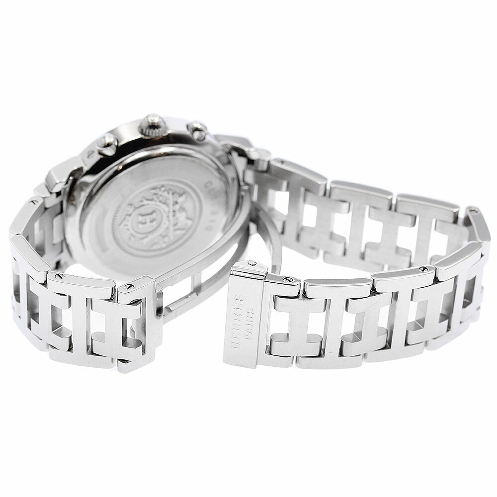 HERMES CL1.310 Clipper Chrono Date Quartz Ladies Watch with Warranty Card