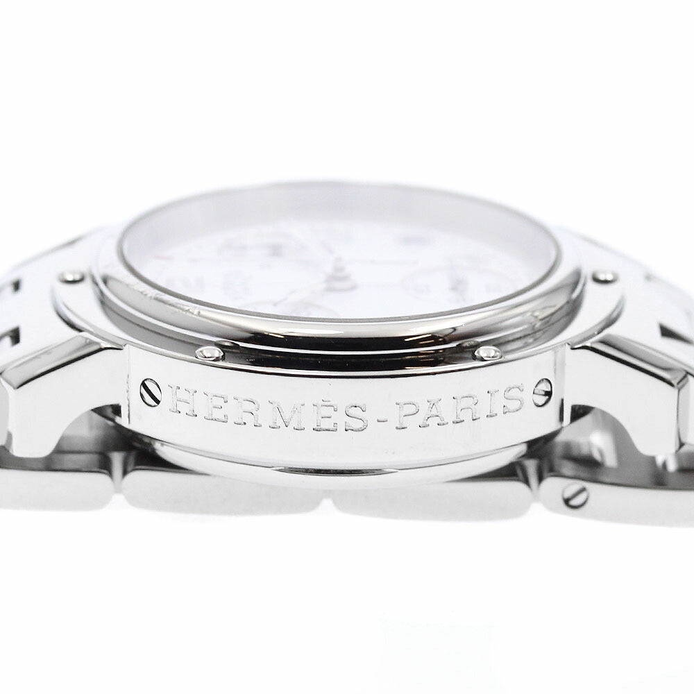 HERMES CL1.310 Clipper Chrono Date Quartz Ladies Watch with Warranty Card