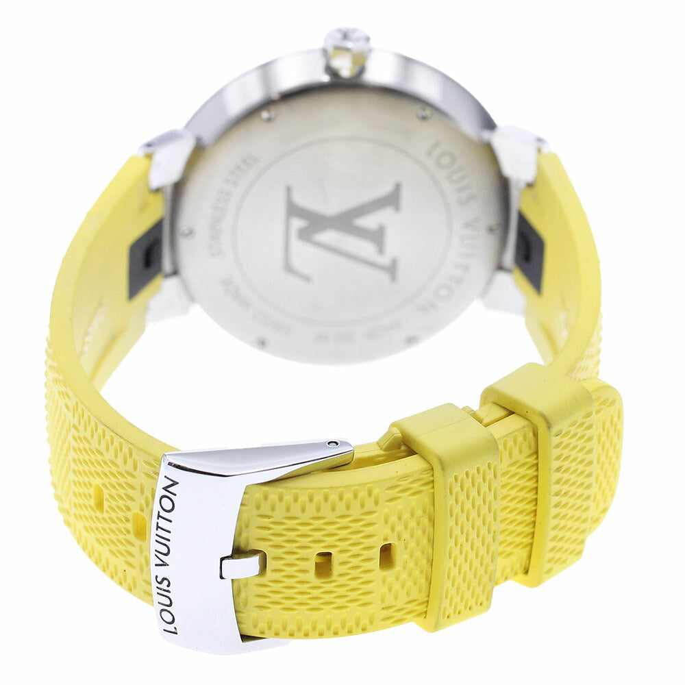 LOUIS VUITTON Q1DM0 Tambour Slim Eclipse Date Quartz Men's Watch