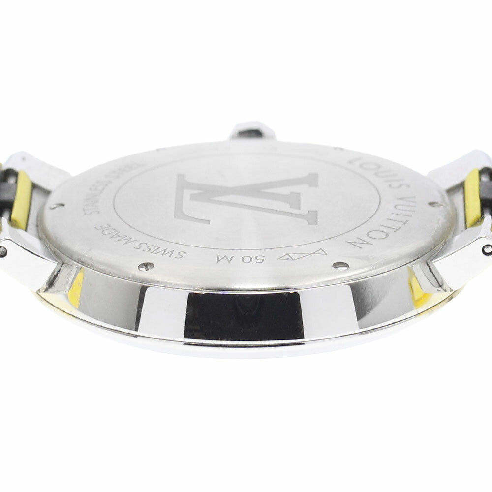 LOUIS VUITTON Q1DM0 Tambour Slim Eclipse Date Quartz Men's Watch
