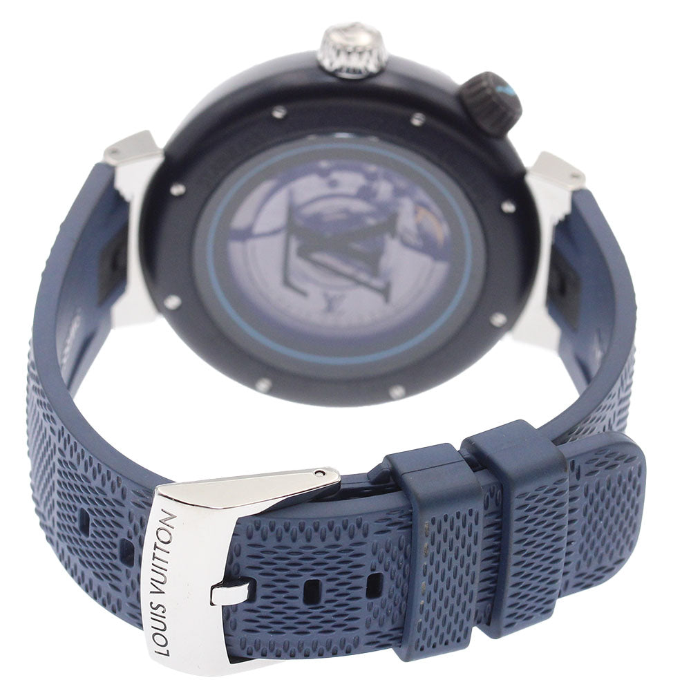LOUIS VUITTON QA121 Tambour Street Diver Small Seconds Automatic Men's Watch with Box and Warranty Card