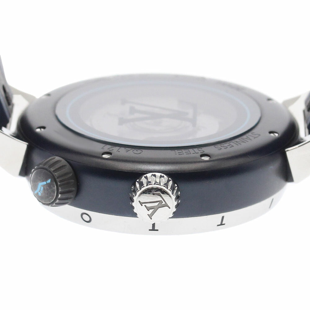 LOUIS VUITTON QA121 Tambour Street Diver Small Seconds Automatic Men's Watch with Box and Warranty Card