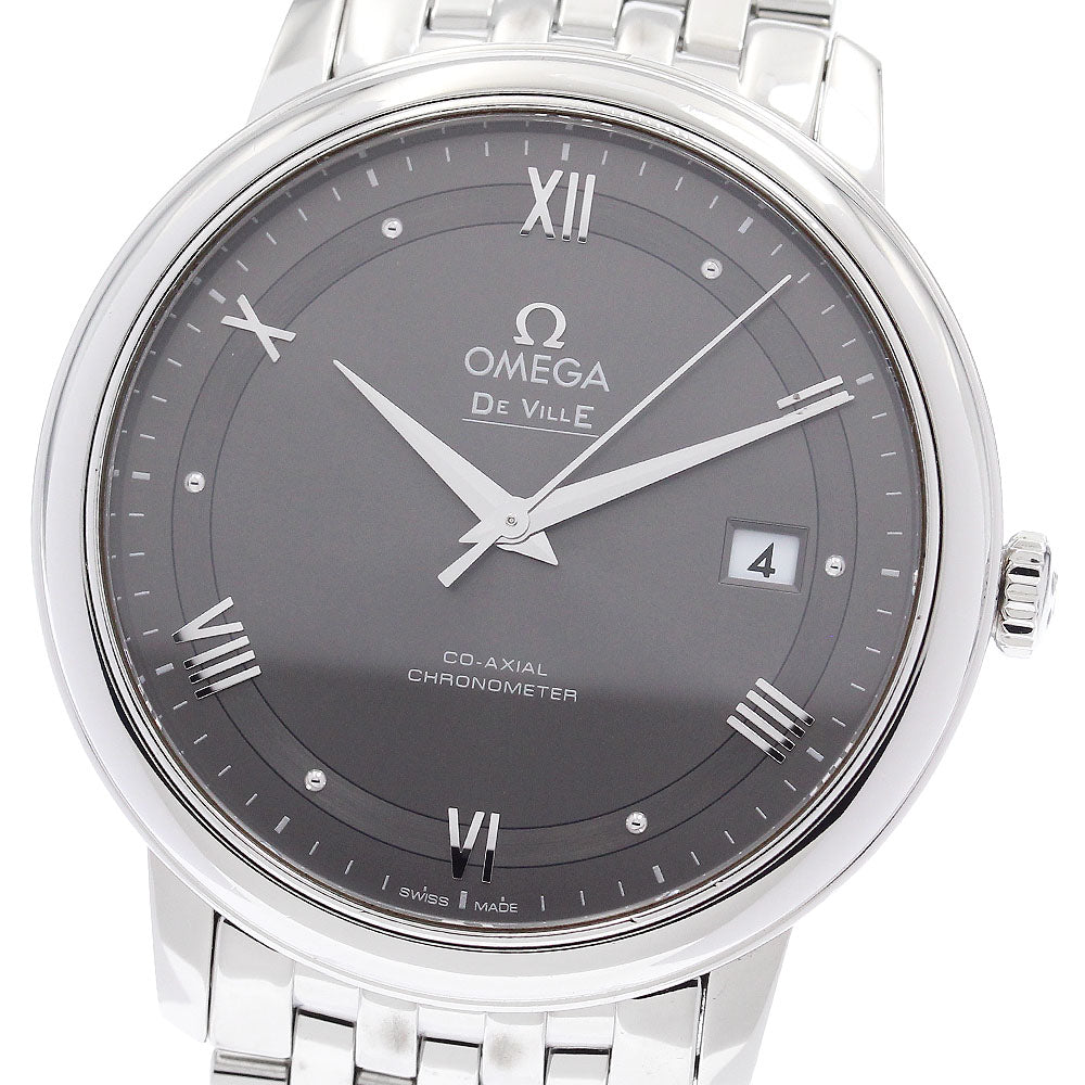OMEGA 424.10.40.20.06.001 De Ville Prestige Co-Axial Date Automatic Men's Watch Excellent Condition with Box