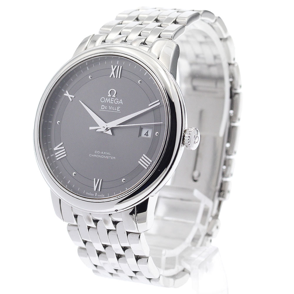 OMEGA 424.10.40.20.06.001 De Ville Prestige Co-Axial Date Automatic Men's Watch Excellent Condition with Box