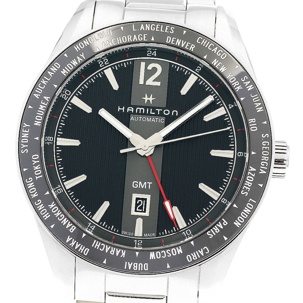 HAMILTON H437250 Broadway GMT Limited Edition of 2018 pieces worldwide Automatic Men's Watch Excellent Condition with Warranty Card