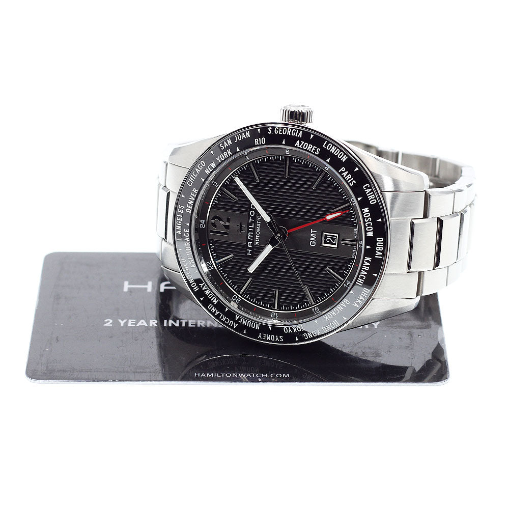 HAMILTON H437250 Broadway GMT Limited Edition of 2018 pieces worldwide Automatic Men's Watch Excellent Condition with Warranty Card