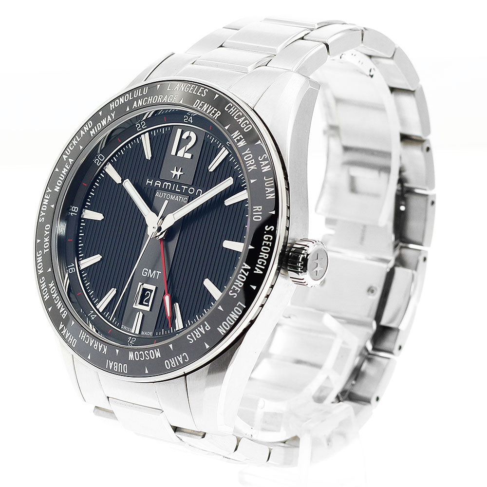 HAMILTON H437250 Broadway GMT Limited Edition of 2018 pieces worldwide Automatic Men's Watch Excellent Condition with Warranty Card