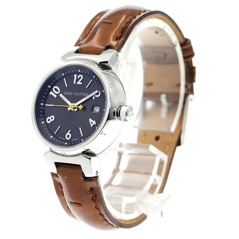 LOUIS VUITTON Q1211 Tambour Date Quartz Ladies Watch Excellent Condition with Warranty Card