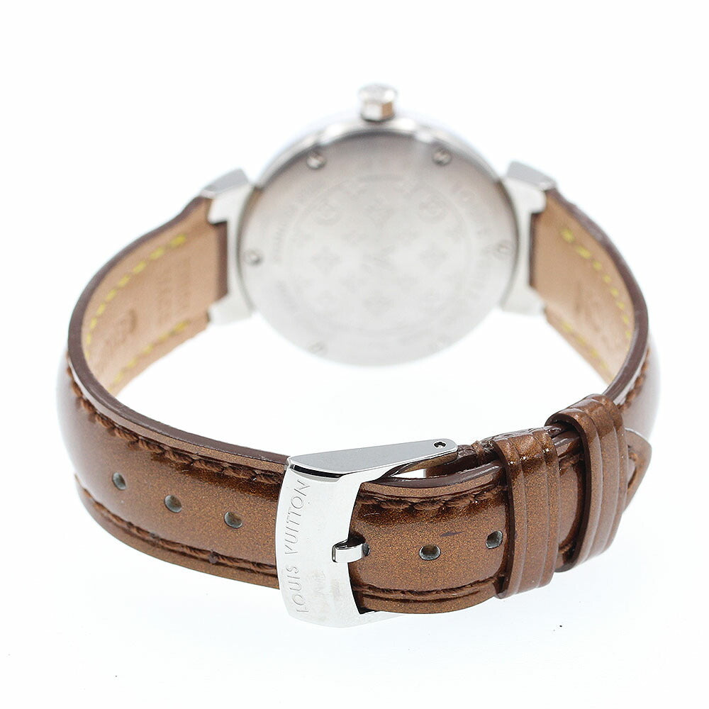 LOUIS VUITTON Q1211 Tambour Date Quartz Ladies Watch Excellent Condition with Warranty Card