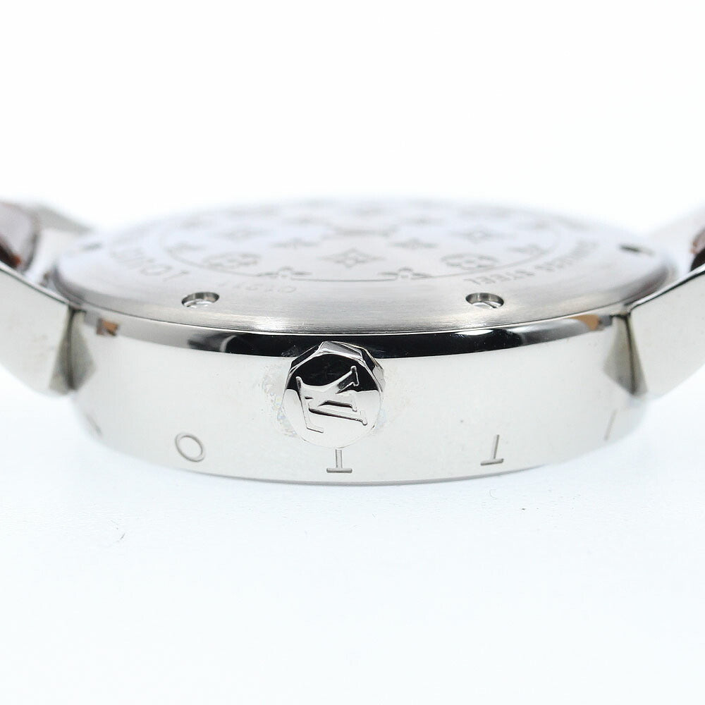 LOUIS VUITTON Q1211 Tambour Date Quartz Ladies Watch Excellent Condition with Warranty Card
