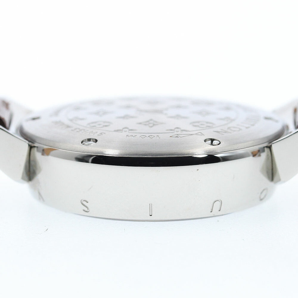 LOUIS VUITTON Q1211 Tambour Date Quartz Ladies Watch Excellent Condition with Warranty Card
