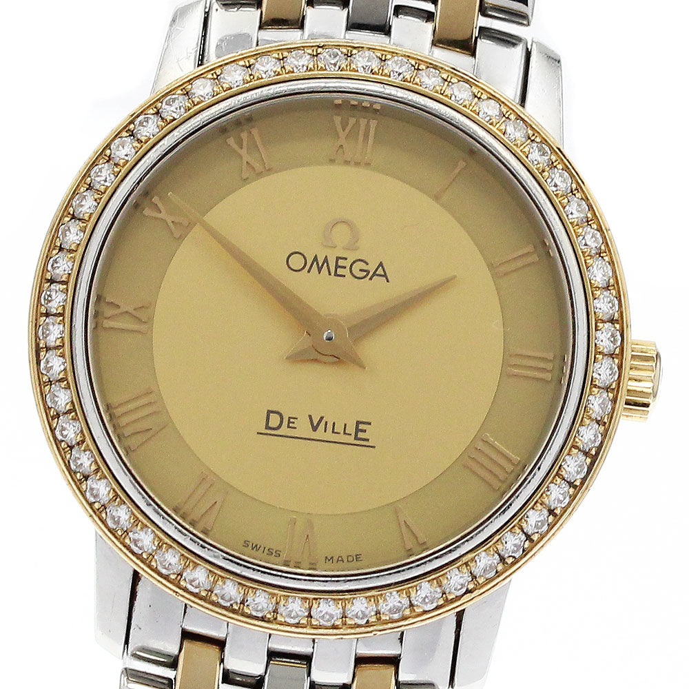 OMEGA 413.25.27.60.08.001 De Ville Prestige Diamond Bezel Quartz Ladies Watch with Warranty