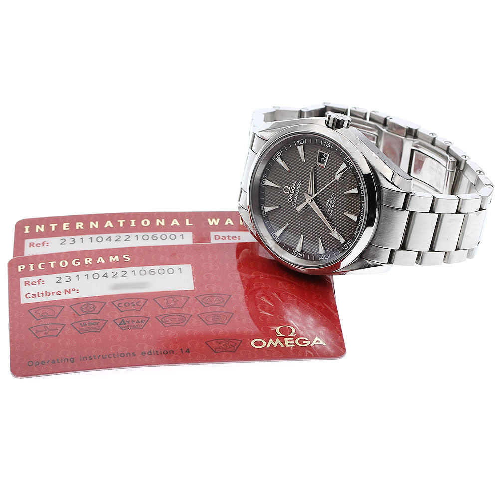 OMEGA 231.10.42.21.06.001 Seamaster Aqua Terra 150M Date Automatic Men's Watch with Warranty Card