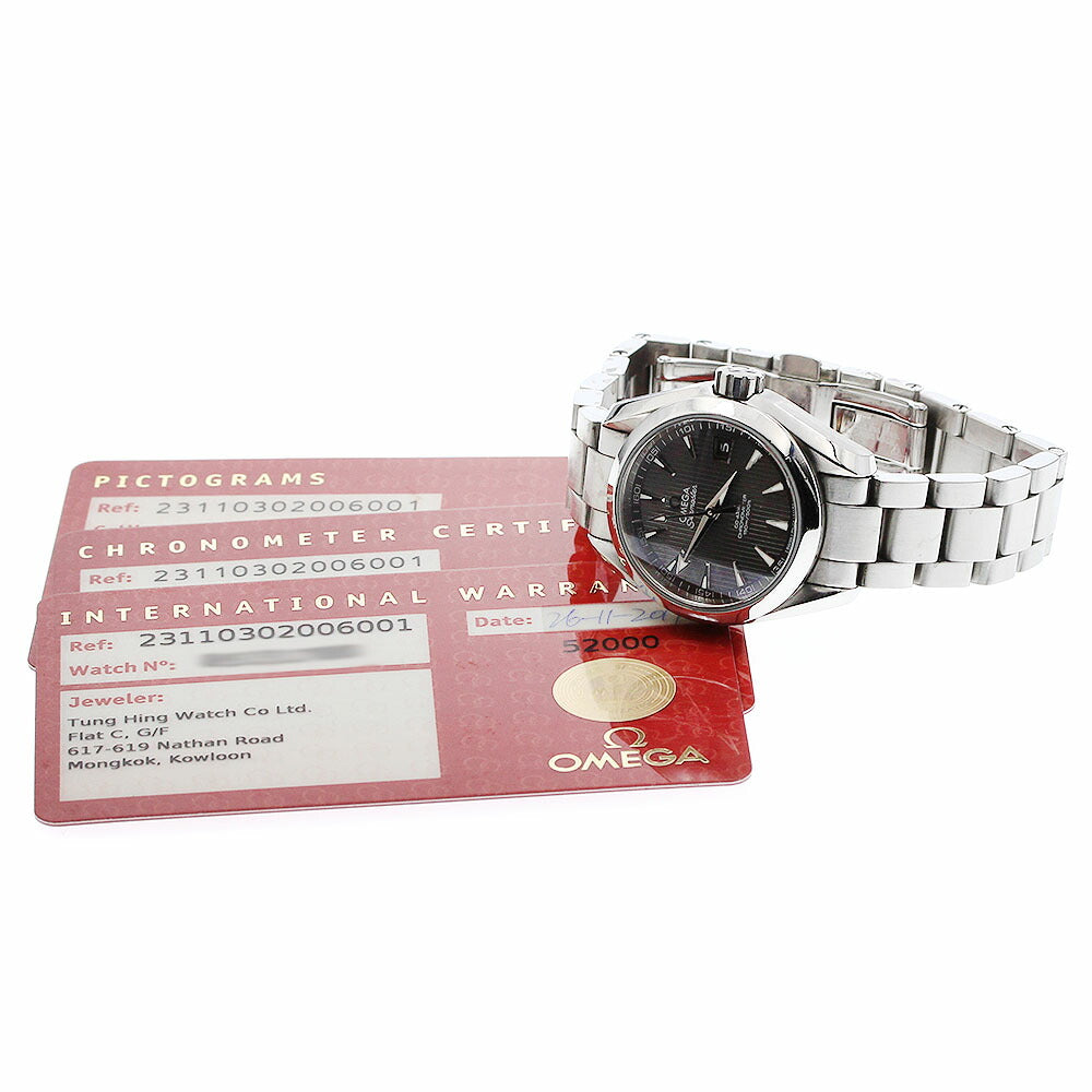 OMEGA 231.10.30.20.06.001 Seamaster Aqua Terra Date Automatic Ladies' Watch with Warranty Card