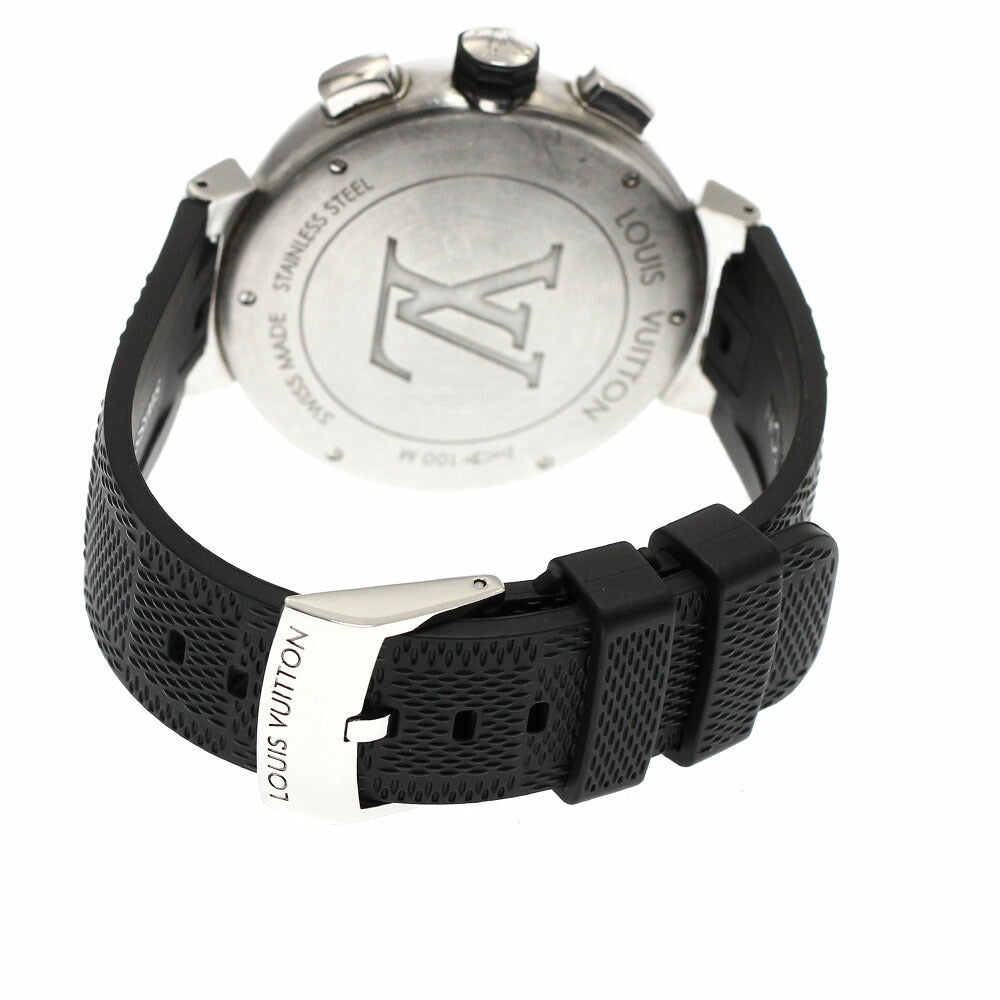 LOUIS VUITTON Q102V Tambour Chronograph Automatic Men's Watch with Box