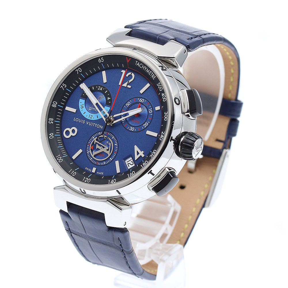 LOUIS VUITTON QA153 Tambour Outdoor Chronograph GMT Quartz Men's Watch Excellent Condition with Inner Box