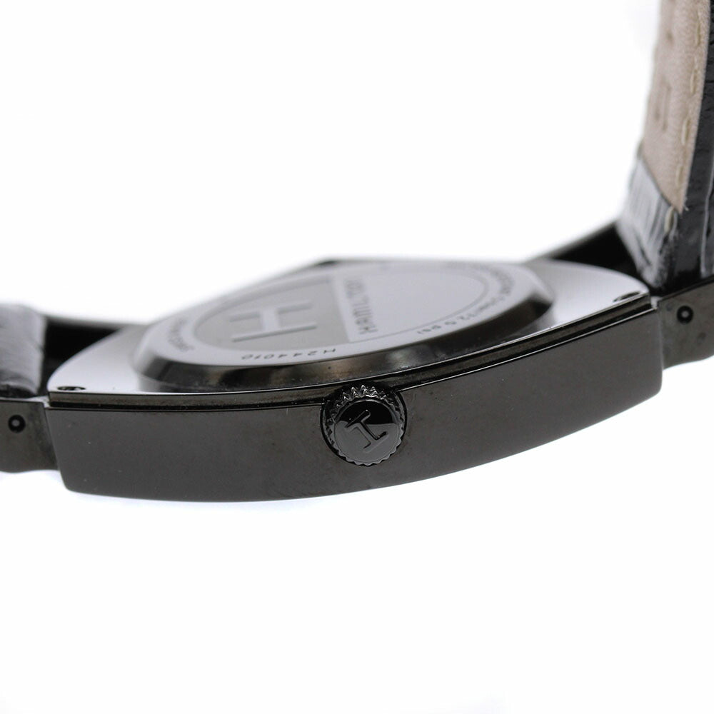 HAMILTON H244010 Ventura Full Black Quartz Men's Watch Excellent Condition with Box and Warranty Card