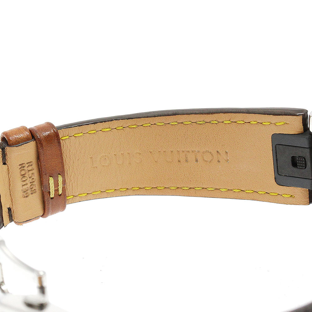 LOUIS VUITTON Q112G Tambour Chronograph Automatic Men's Watch with Diamond Lugs