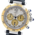 CARTIER W31011H3 Pasha 38mm Chronograph YG Bezel Quartz Men's Watch with Box and Warranty
