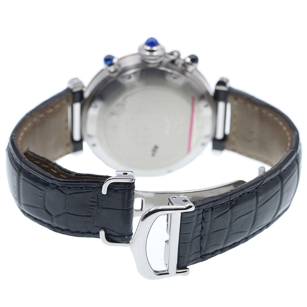 CARTIER W31011H3 Pasha 38mm Chronograph YG Bezel Quartz Men's Watch with Box and Warranty