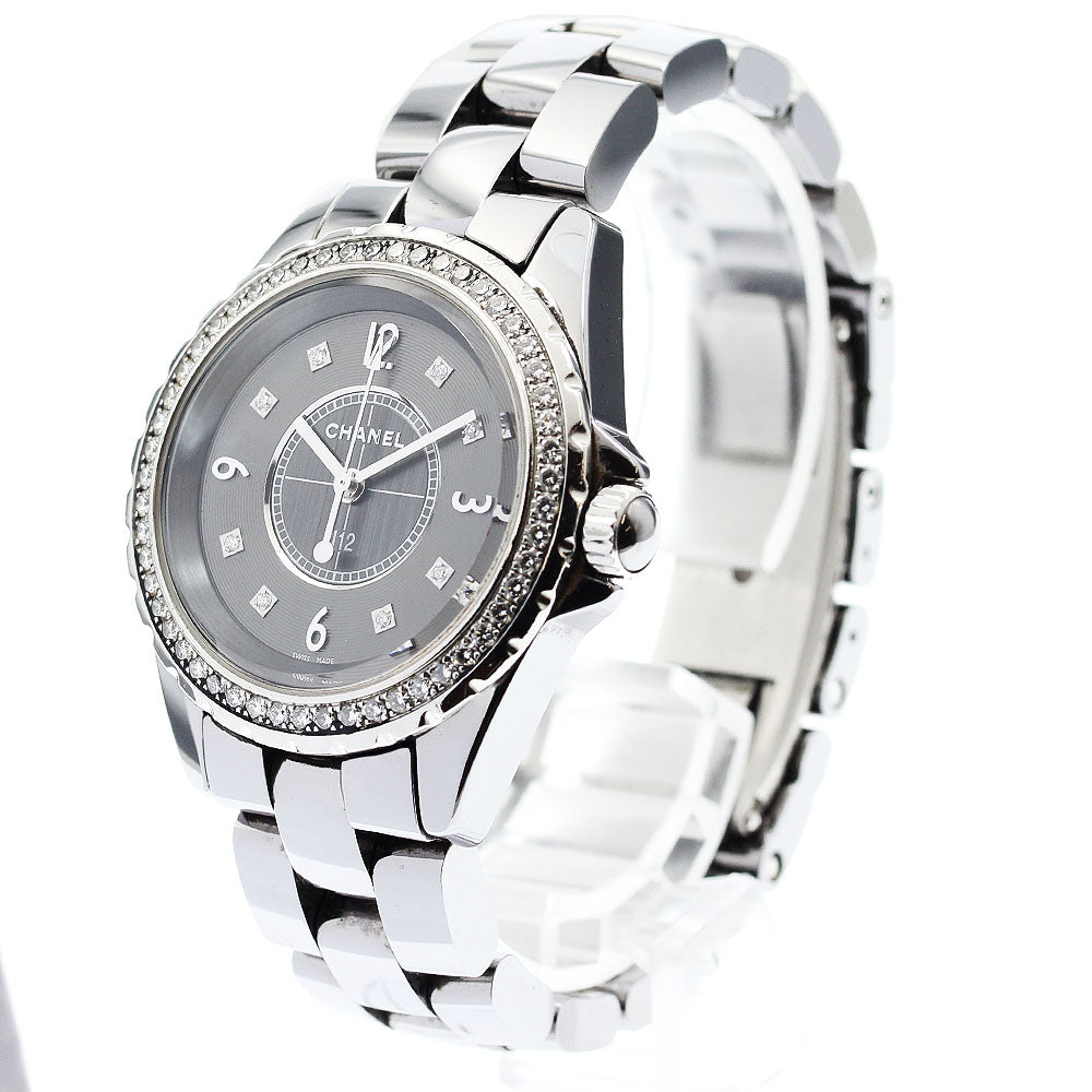 CHANEL H2565 J12 Chromatic 33mm Diamond Bezel 8P Quartz Ladies Watch Excellent Condition with Warranty Card
