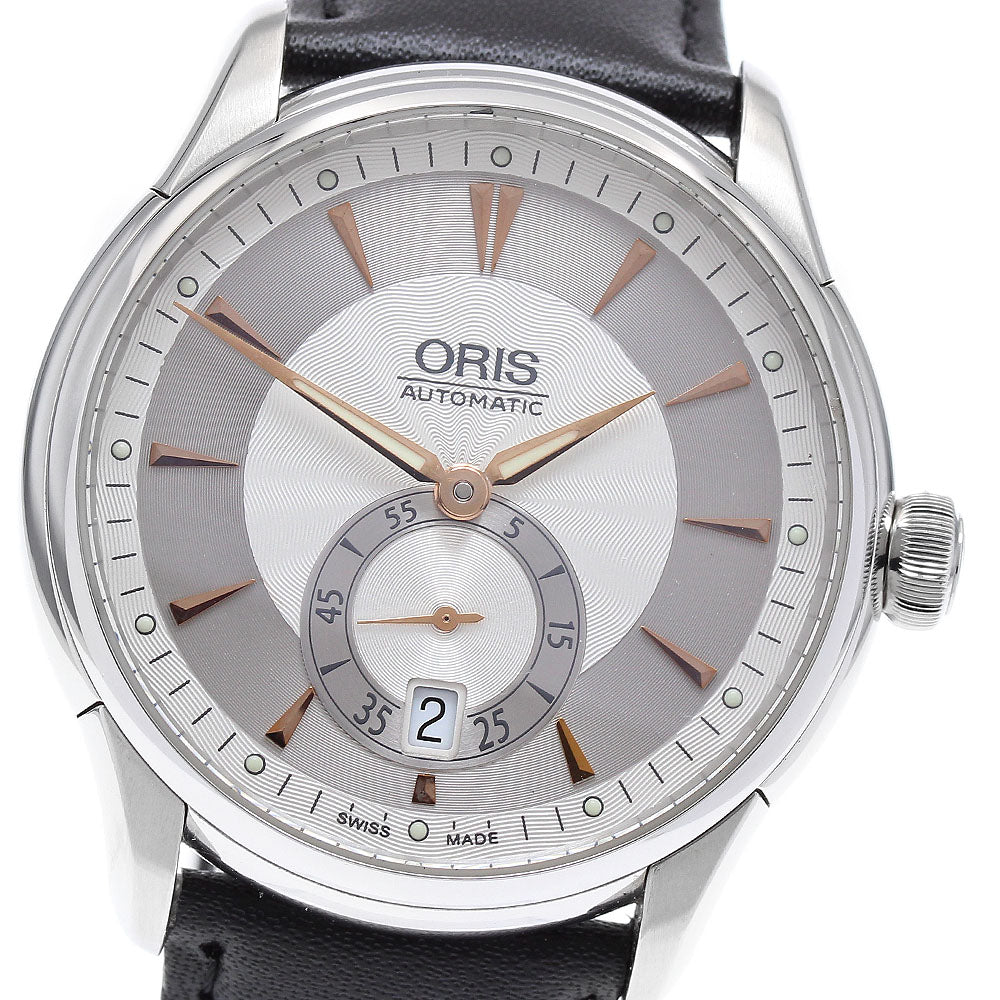 ORIS 7582 Artelier Date Small Seconds Automatic Men's Watch (Good Condition)