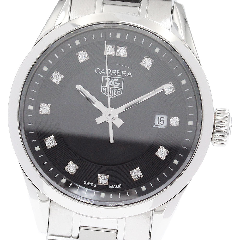 TAG Heuer WV1410 Carrera Lady 13-Diamond Date Quartz Ladies Watch - Excellent Condition