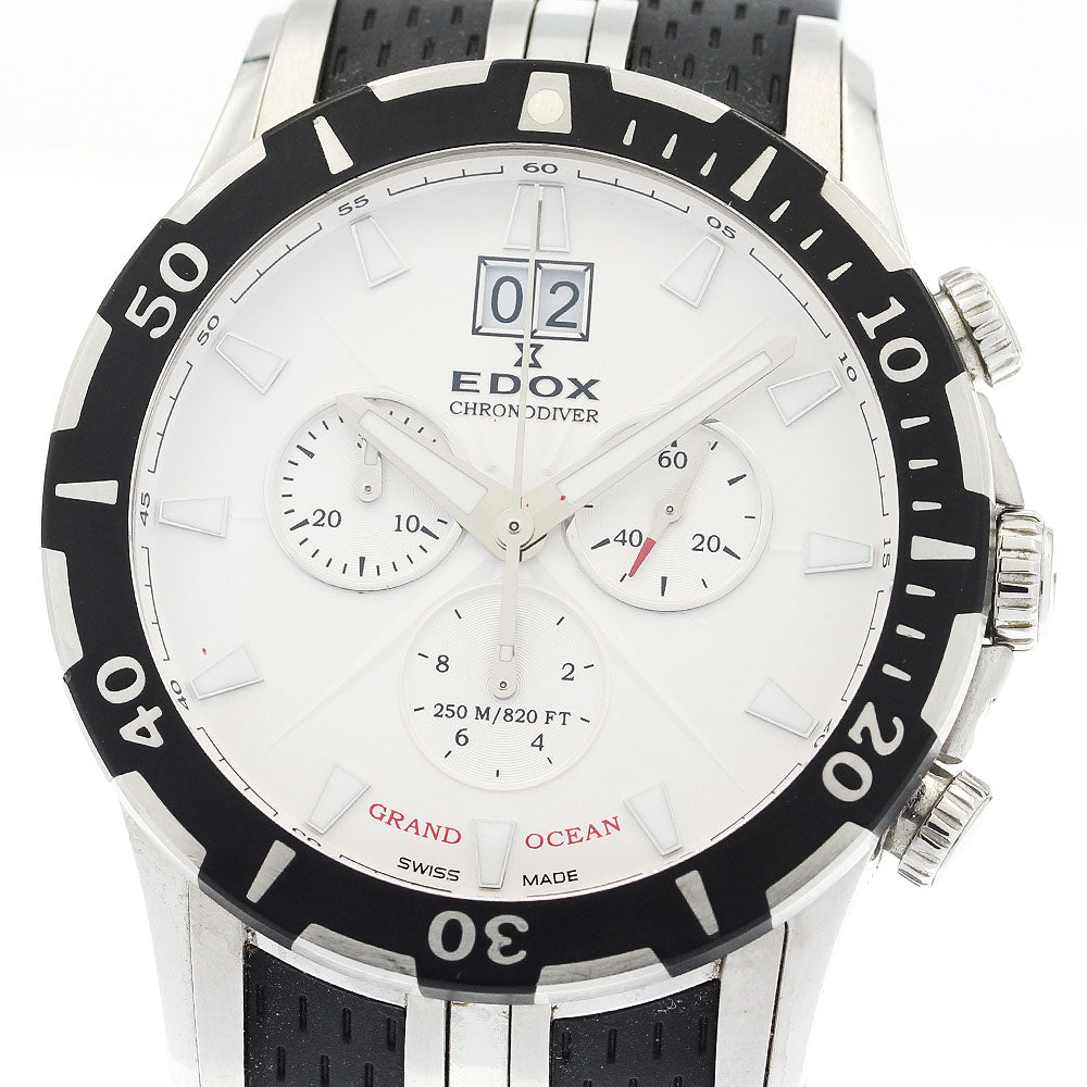 EDOX 10022 Grand Ocean Chronograph Diver Big Date Quartz Men's Watch