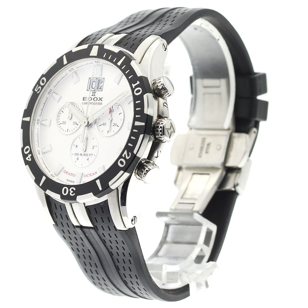 EDOX 10022 Grand Ocean Chronograph Diver Big Date Quartz Men's Watch