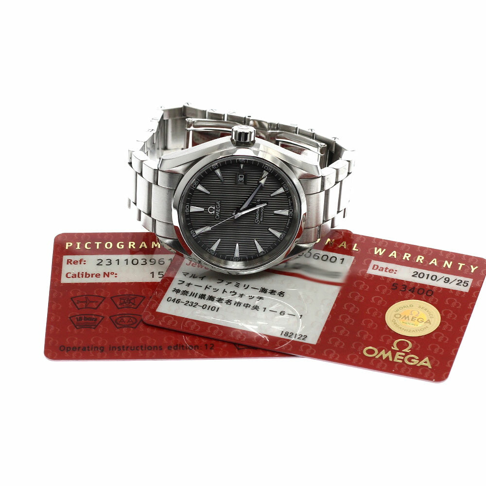 OMEGA 231.10.39.61.06.001 Seamaster Aqua Terra Date Quartz Men's Watch with Warranty Card
